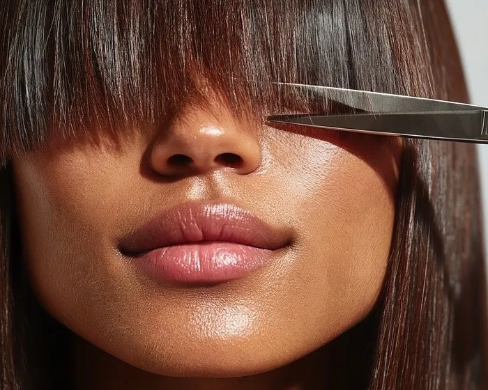 Bangs cut Port Coquitlam clients love, fresh even fringe at CocoRez.