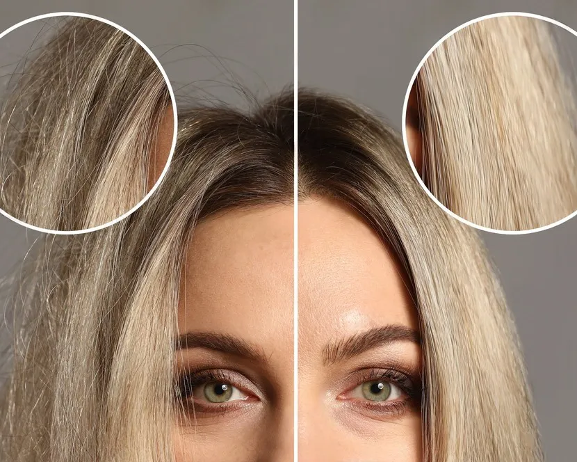 Professional biotin hair treatment at CocoRez in Port Coquitlam.