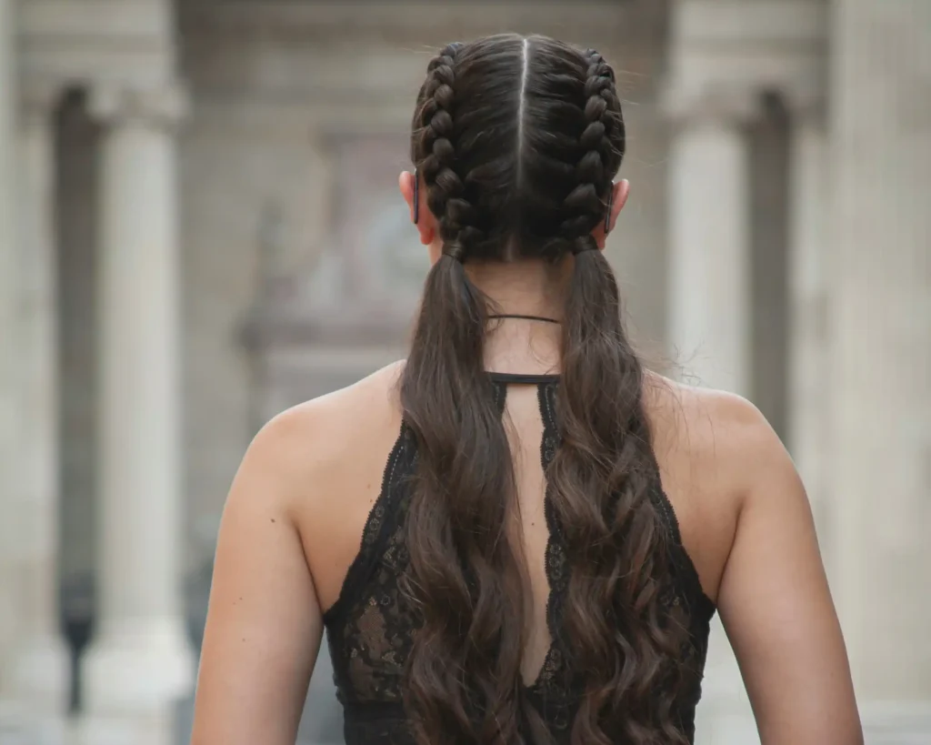 Hair braiding Port Coquitlam clients love, classic braid at CocoRez.