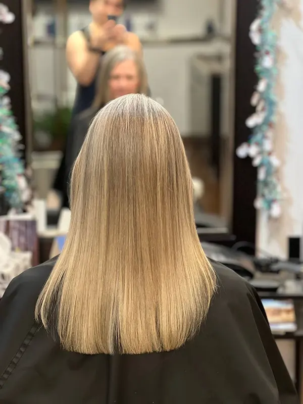 Cool blonde hair refreshed with a professional toner for a smooth, even finish by CocoRez in Port Coquitlam.