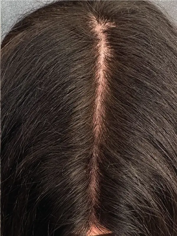 After a root touch-up service with seamlessly blended hair color by CocoRez in Port Coquitlam.
