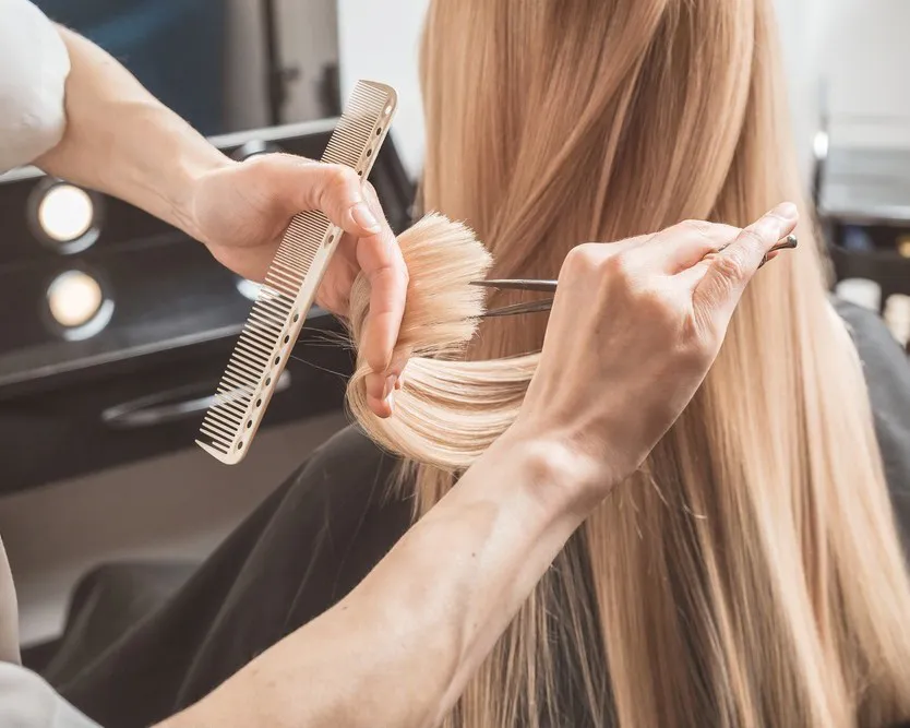 Women's haircut Port Coquitlam clients love, styled result at CocoRez.