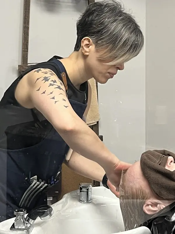 Professional head spa scalp massage and hair treatment at CocoRez in Port Coquitlam.